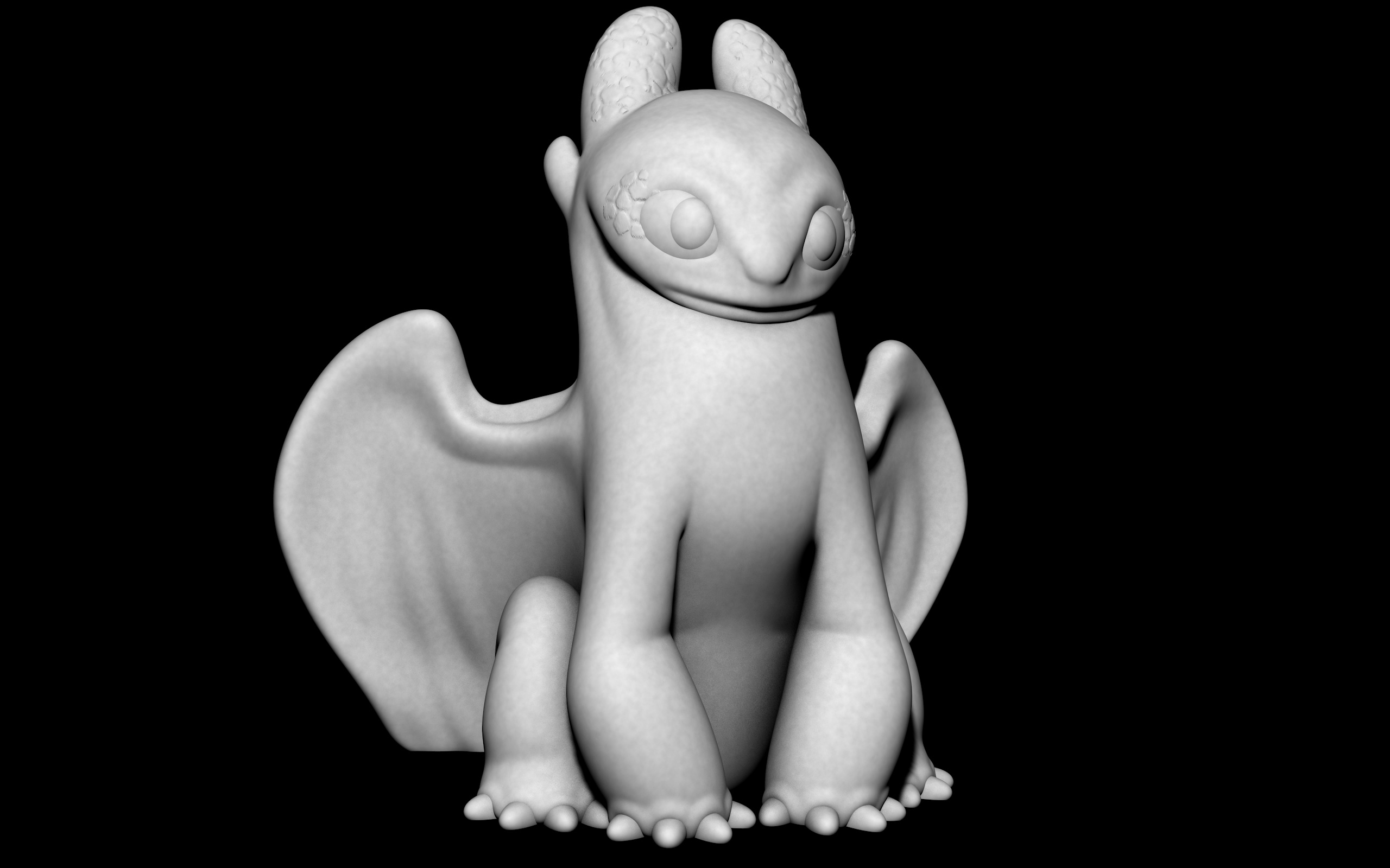 STL file Light Fury (Easy print no support) 🐉・3D printing template to ...